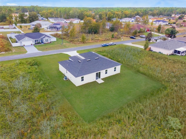 bird's eye view with a residential view