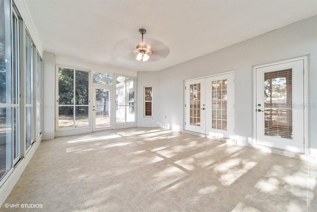 interior space featuring french doors
