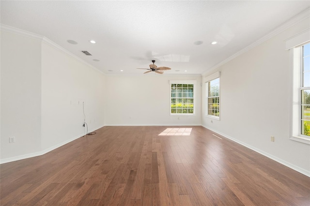 8632 SW 86th Cir, Ocala, FL 34481 - spare room with visible vents, recessed lighting, wood finished floors, and a wealth of natural light