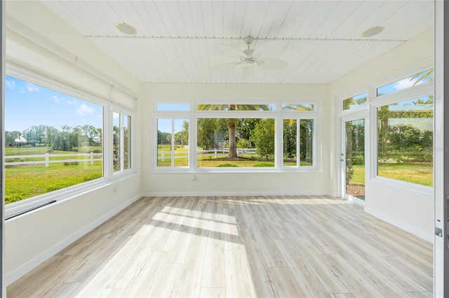 8632 SW 86th Cir, Ocala, FL 34481 - unfurnished sunroom with baseboards, plenty of natural light, and wood finished floors