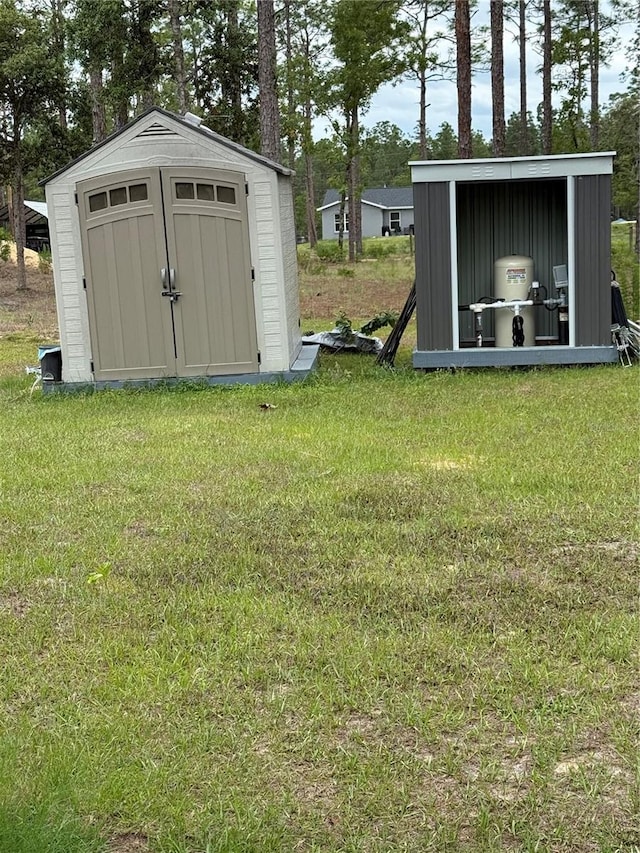 view of shed