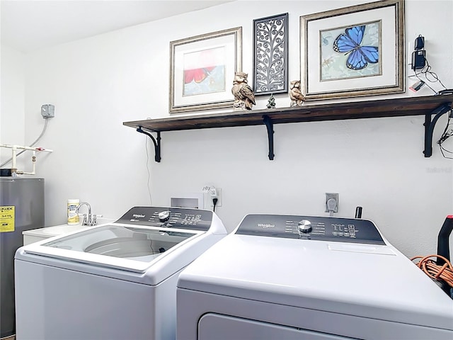 4806 SW County Road 769, Arcadia, FL 34269 - clothes washing area featuring separate washer and dryer, laundry area, a sink, and electric water heater