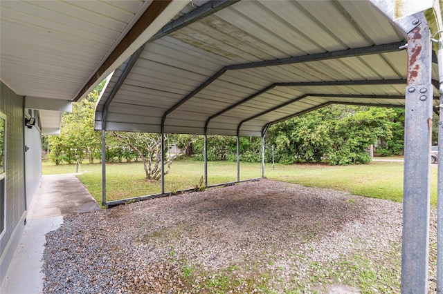 view of vehicle parking with a detached carport