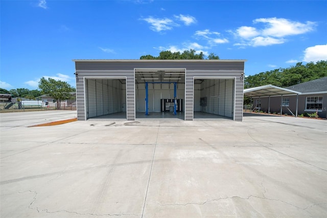 garage with a detached garage