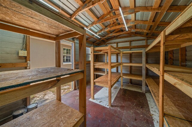 view of storage area