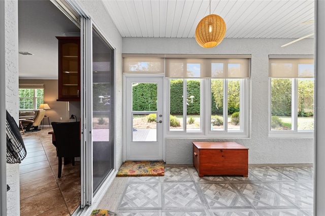 view of sunroom