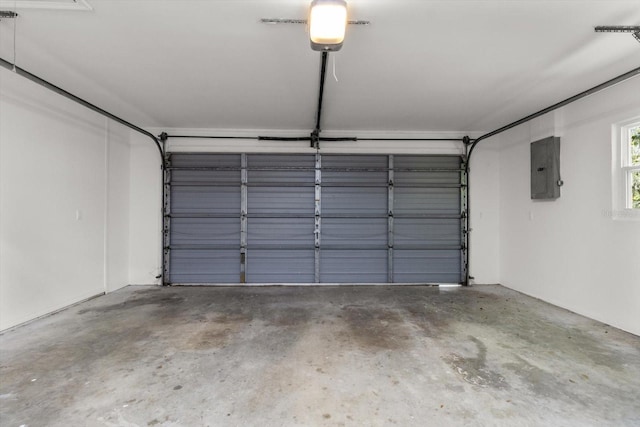garage with electric panel