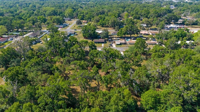 drone / aerial view with a forest view