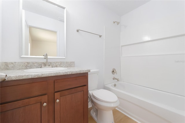1074 SE 52nd St, Keystone Heights, FL 32656 - bathroom with vanity, toilet, and shower / bath combination