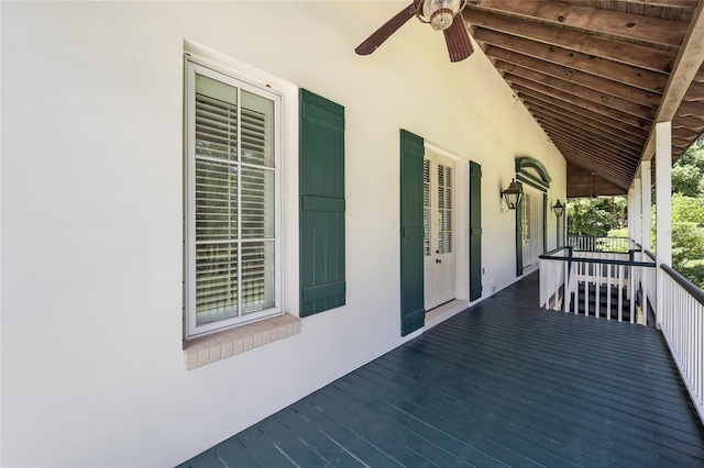 950 SW 43rd Pl, Ocala, FL 34471 - wooden deck with ceiling fan