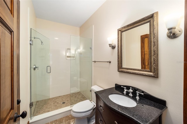 950 SW 43rd Pl, Ocala, FL 34471 - full bathroom featuring toilet, a shower stall, and vanity