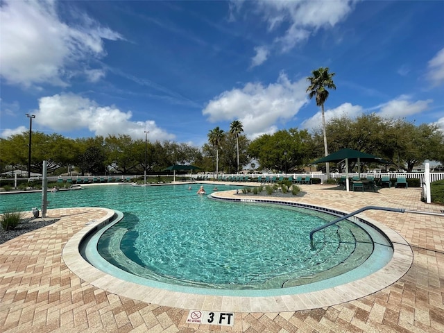 15782 SW 16th Avenue Rd, Ocala, FL 34473 - community pool with a patio and fence