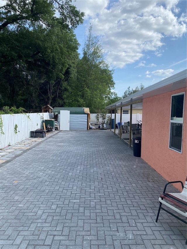 exterior space with fence