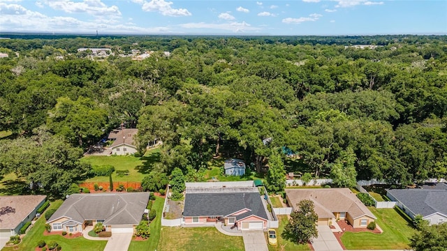 bird's eye view with a residential view and a forest view