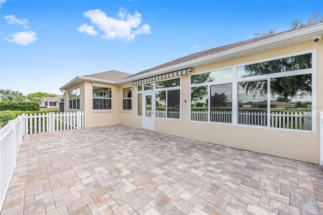 view of patio with fence