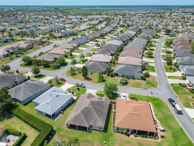 bird's eye view with a residential view