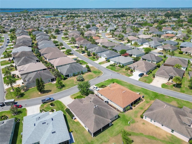 bird's eye view with a residential view