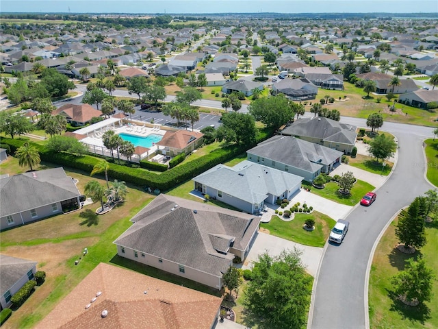 bird's eye view featuring a residential view