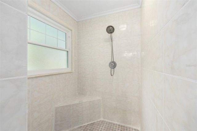 8 Banyan Dr, Ocala, FL 34472 - full bathroom with crown molding and tiled shower