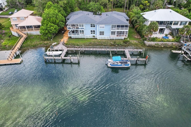 255 NW Bay Path Dr, Crystal River, FL 34428 - birds eye view of property with a water view