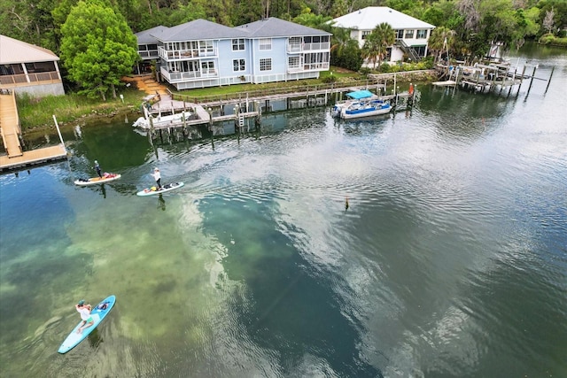 255 NW Bay Path Dr, Crystal River, FL 34428 - property view of water with a view of trees and a dock