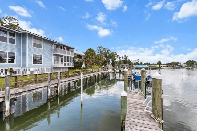 255 NW Bay Path Dr, Crystal River, FL 34428 - view of dock featuring a water view