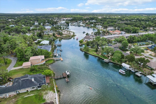 255 NW Bay Path Dr, Crystal River, FL 34428 - bird's eye view featuring a residential view and a water view