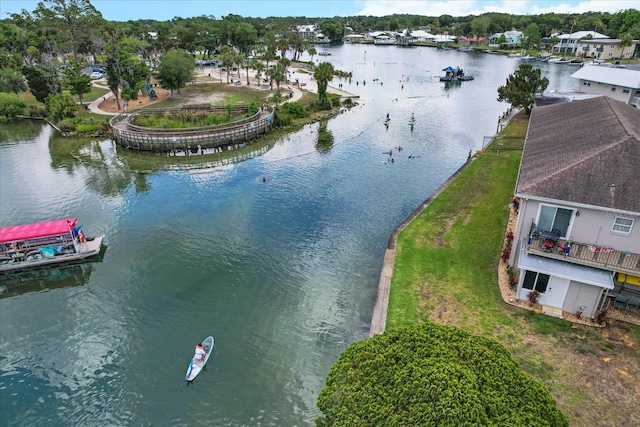 255 NW Bay Path Dr, Crystal River, FL 34428 - bird's eye view featuring a water view