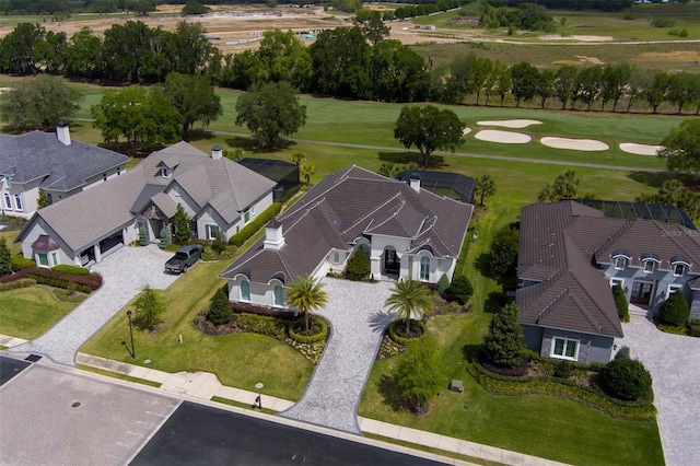 drone / aerial view with a residential view