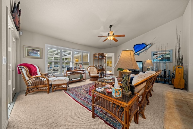 811 SE 49th Ave, Ocala, FL 34471 - living area with a ceiling fan and light carpet