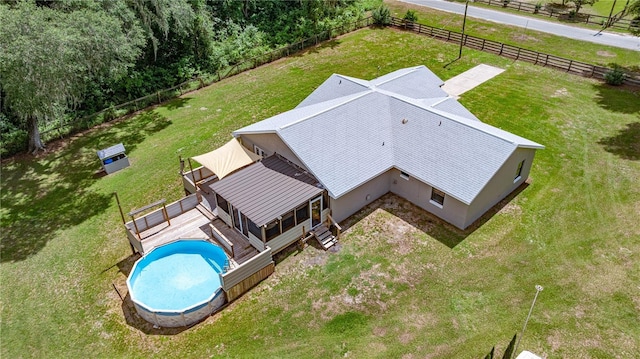 14171 SW 8th Ave, Ocala, FL 34473 - aerial view of property and surrounding area with a pool area