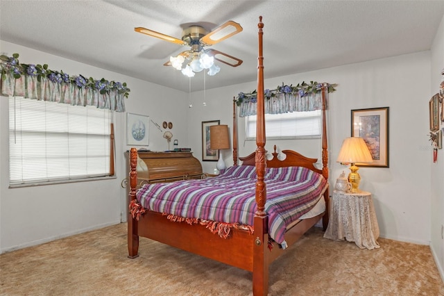 1366 N Merlin Ter, Crystal River, FL 34429 - bedroom with ceiling fan, light carpet, and baseboards