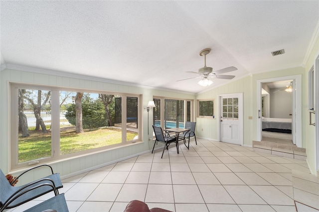 1179 SE 170th Ct, Silver Springs, FL 34488 - sunroom / solarium featuring vaulted ceiling, plenty of natural light, and a water view
