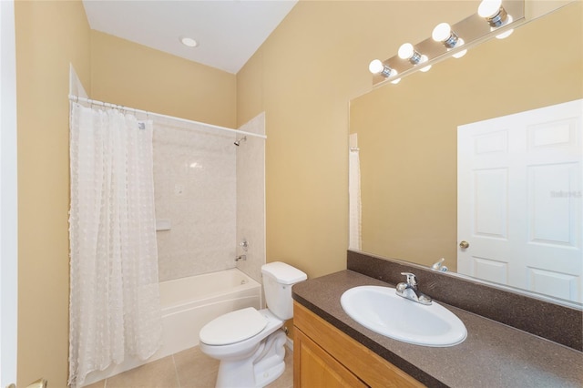 15087 SW 43rd Ct, Ocala, FL 34473 - full bath featuring tile patterned flooring, vanity, toilet, and shower / bath combo