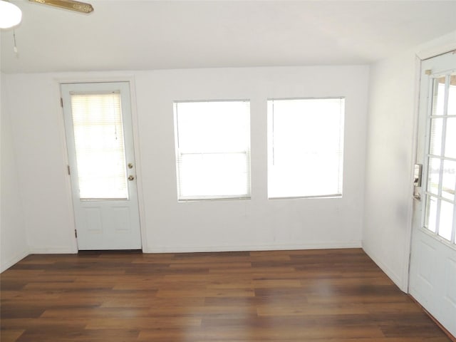 219 SE 3rd Ave, Williston, FL 32696 - entryway featuring wood finished floors and ceiling fan