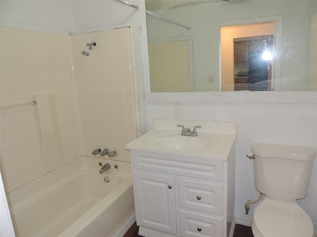 219 SE 3rd Ave, Williston, FL 32696 - bathroom with toilet, shower / tub combination, and vanity