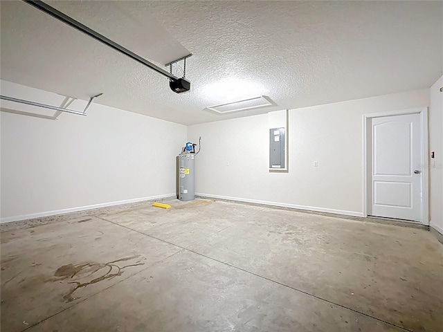 19 Roxland Ln, Palm Coast, FL 32164 - garage with water heater, baseboards, a garage door opener, and electric panel