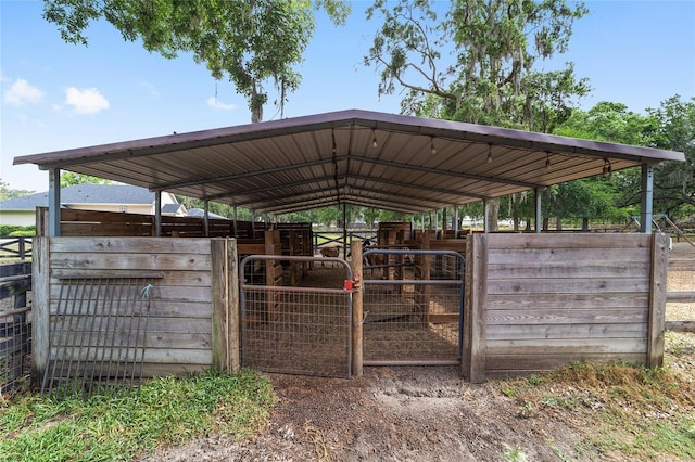 view of horse barn