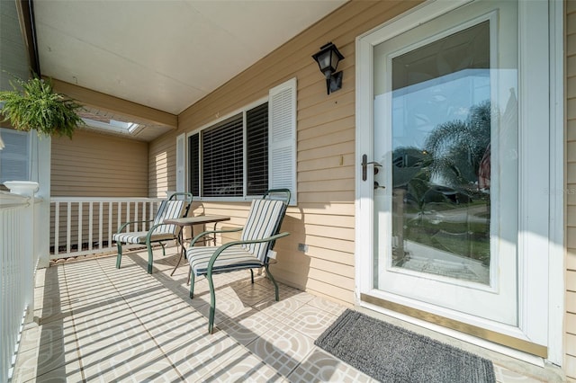 balcony with a porch