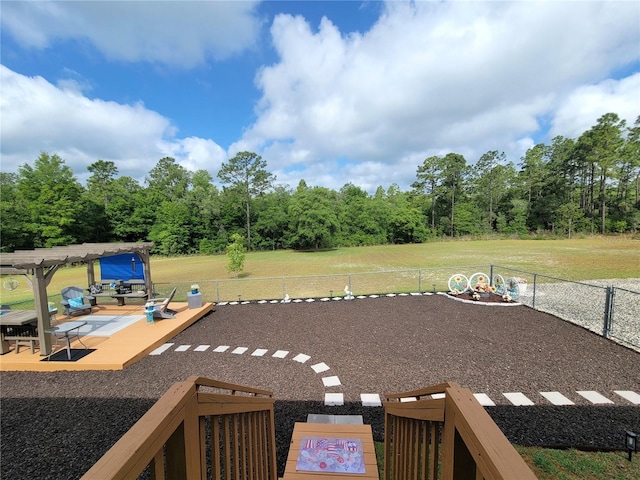 7030 SE 120th Ct, Morriston, FL 32668 - view of yard featuring fence