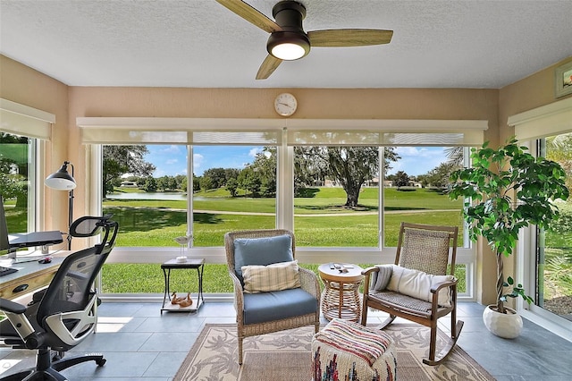 8545 SE 168th Kittredge Loop, The Villages, FL 32162 - sunroom / solarium with a ceiling fan