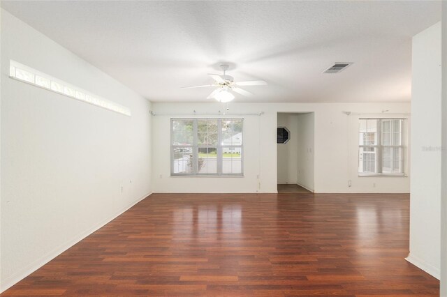 11146 SW 68th Ct, Ocala, FL 34476 - spare room featuring baseboards, ceiling fan, visible vents, and wood finished floors