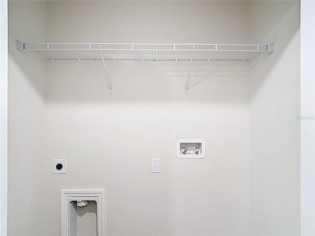 laundry area with electric dryer hookup, washer hookup, and laundry area