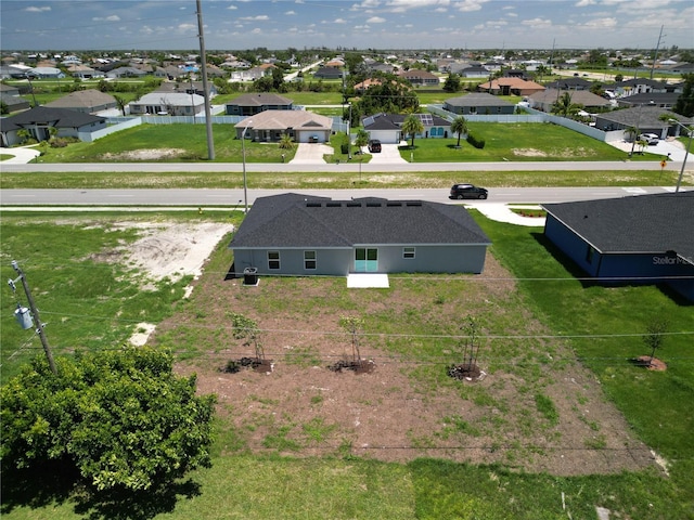 bird's eye view with a residential view