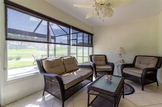 15691 SW 11th Court Rd, Ocala, FL 34473 - sunroom / solarium featuring a ceiling fan, outdoor lounge area, and a healthy amount of sunlight