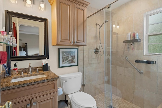 536 NW 7th Ave, Crystal River, FL 34428 - full bath featuring vanity, toilet, and a stall shower