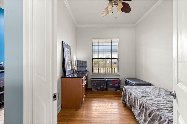6045 SE 99th Pl, Belleview, FL 34420 - bedroom featuring crown molding and hardwood / wood-style floors