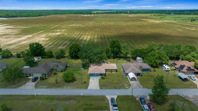 drone / aerial view with a rural view