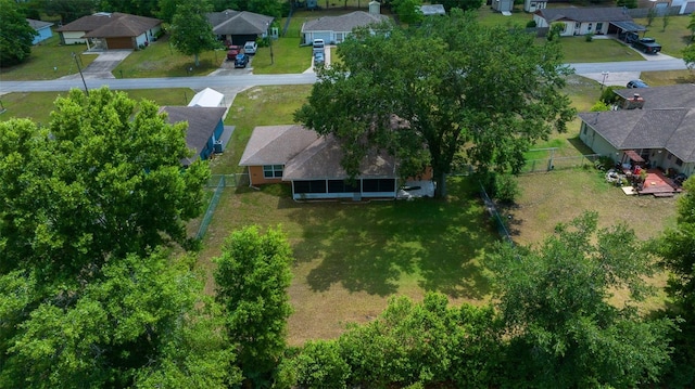 aerial view with a residential view