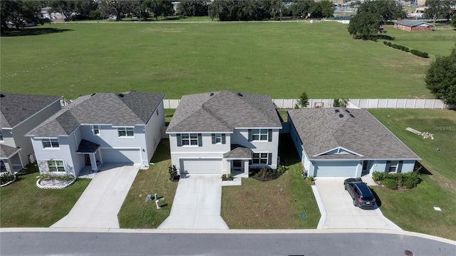 bird's eye view with a residential view